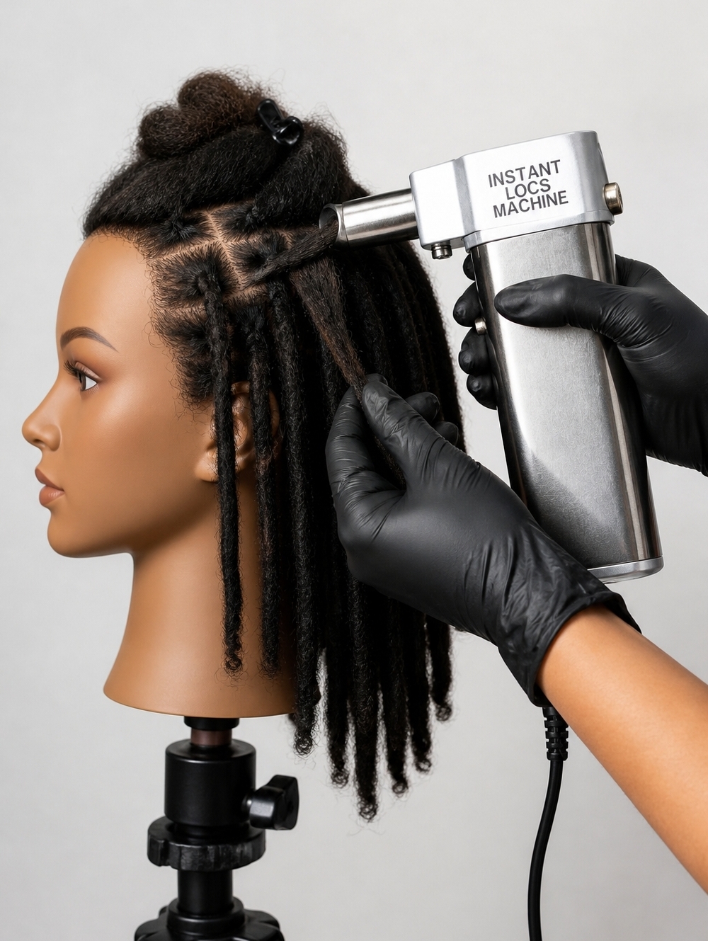 Instant Locs Machine - Silver Handheld Dread Tool